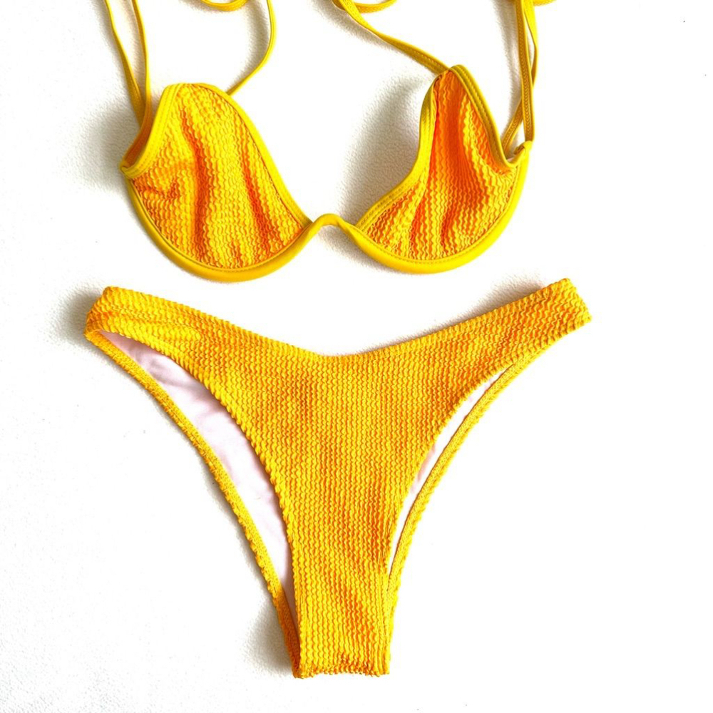 Women's Yellow Bikini Set Size L